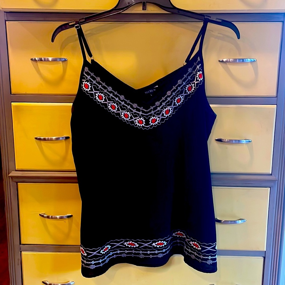 Black Flowy Tank Size Large